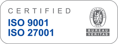 Certificirano po standardih ISO 9001 in ISO 27001